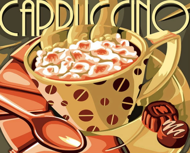 Cappuccino Peinture par Numéros