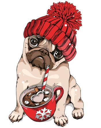 Carlin Buvant du Chocolat Chaud Peinture par Numéros