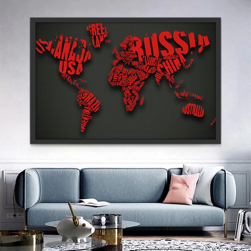 Carte Du Monde Peinture par Numéros