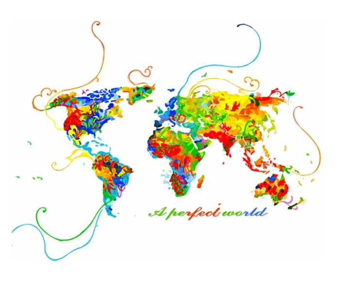 Carte Du Monde Peinture par Numéros