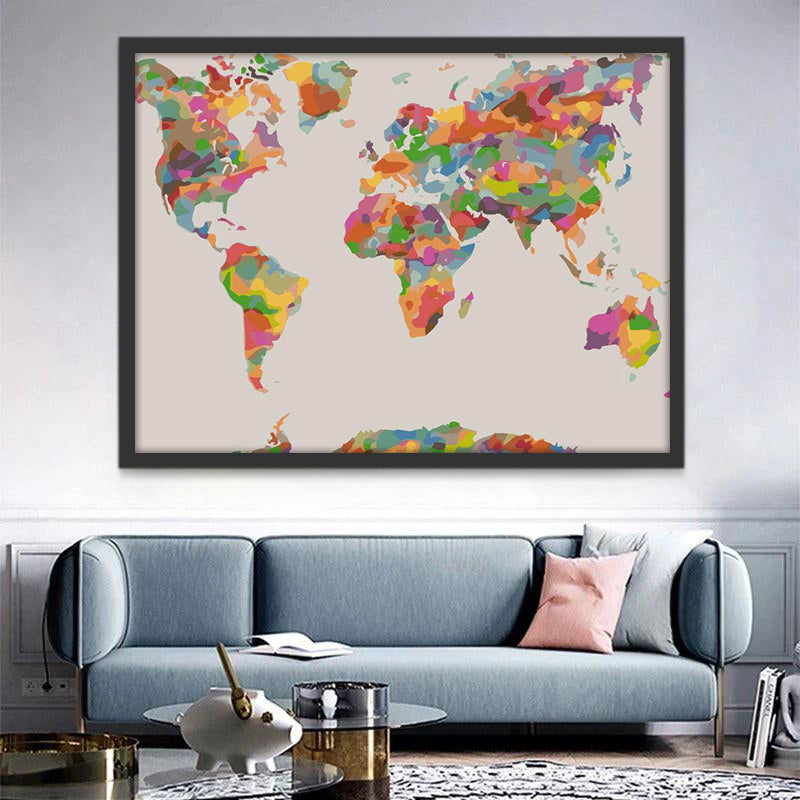 Carte Du Monde Peinture par Numéros