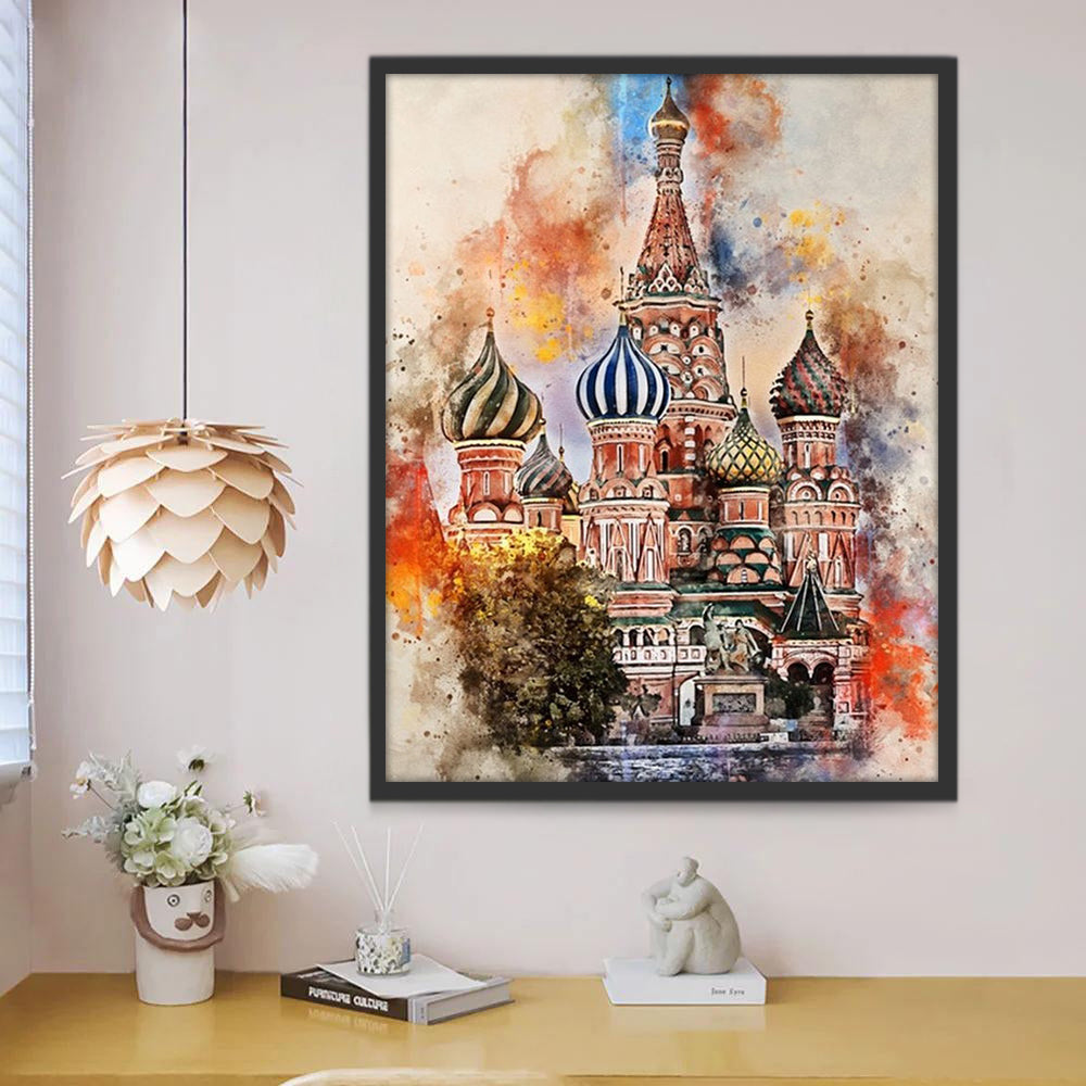 Cathédrale Saint-Basile-le-Bienheureux de Moscou Peinture par Numéros