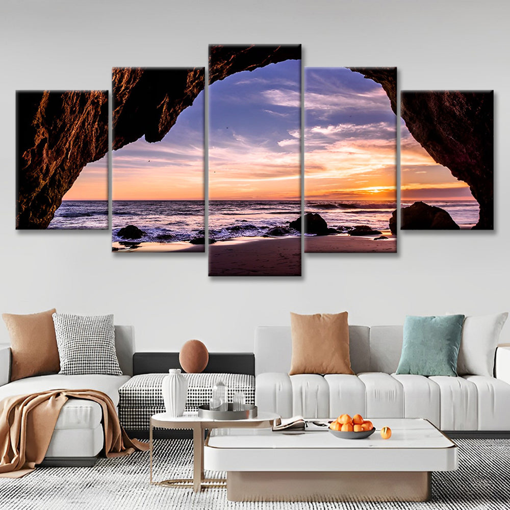 Caverne et Mer 5 Partie Peinture par Numéros