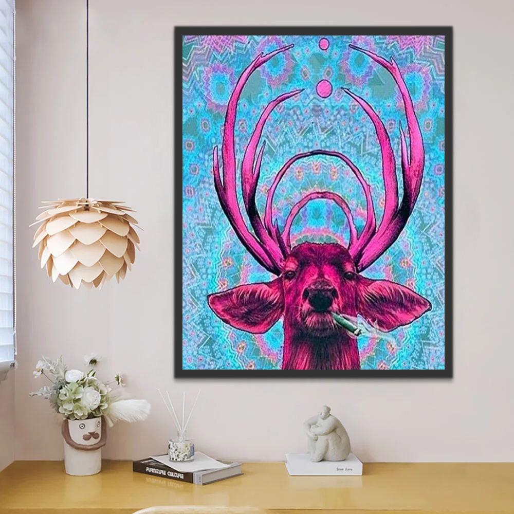 Cerf Cyberpunk Peinture par Numéros