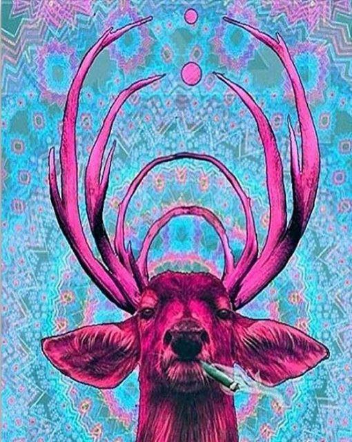 Cerf Cyberpunk Peinture par Numéros