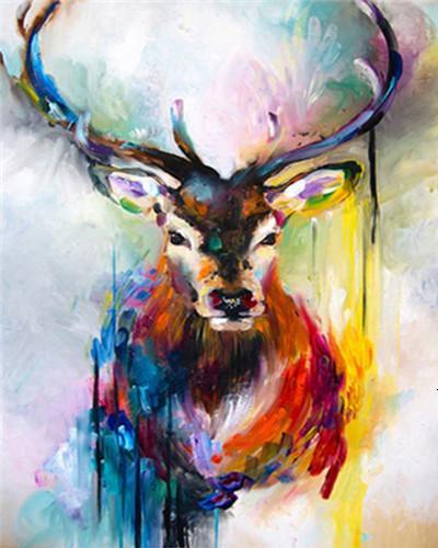 Cerf Digne et Coloré Peinture par Numéros