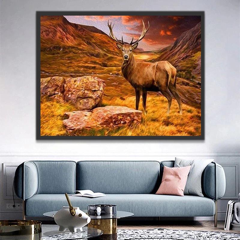 Cerf et Canyon Peinture par Numéros