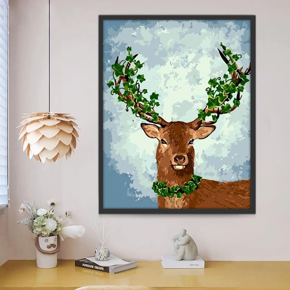 Cerf Paisible Peinture par Numéros