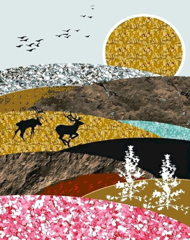 Cerfs Courant Peinture par Numéros