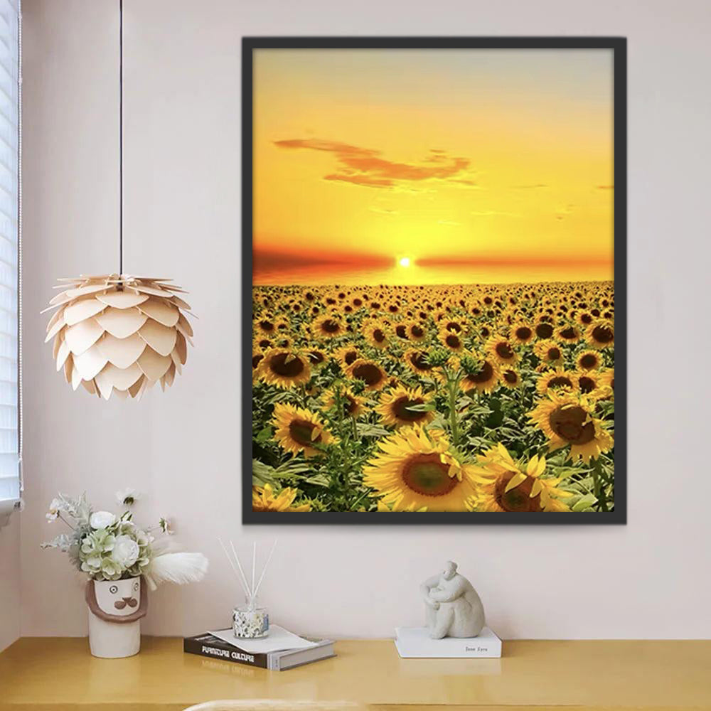 Champ de Tournesol Vivace Peinture par Numéros