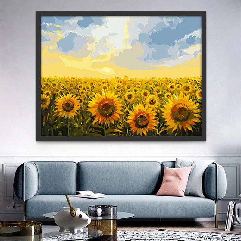 Champ de Tournesols Peinture par Numéros