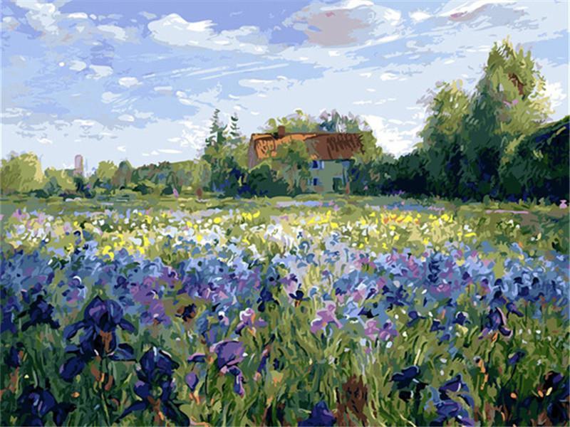 Champs de Fleurs Peinture par Numéros