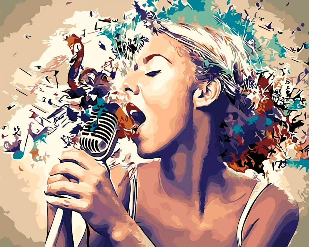 Chanteuse Peinture par Numéros