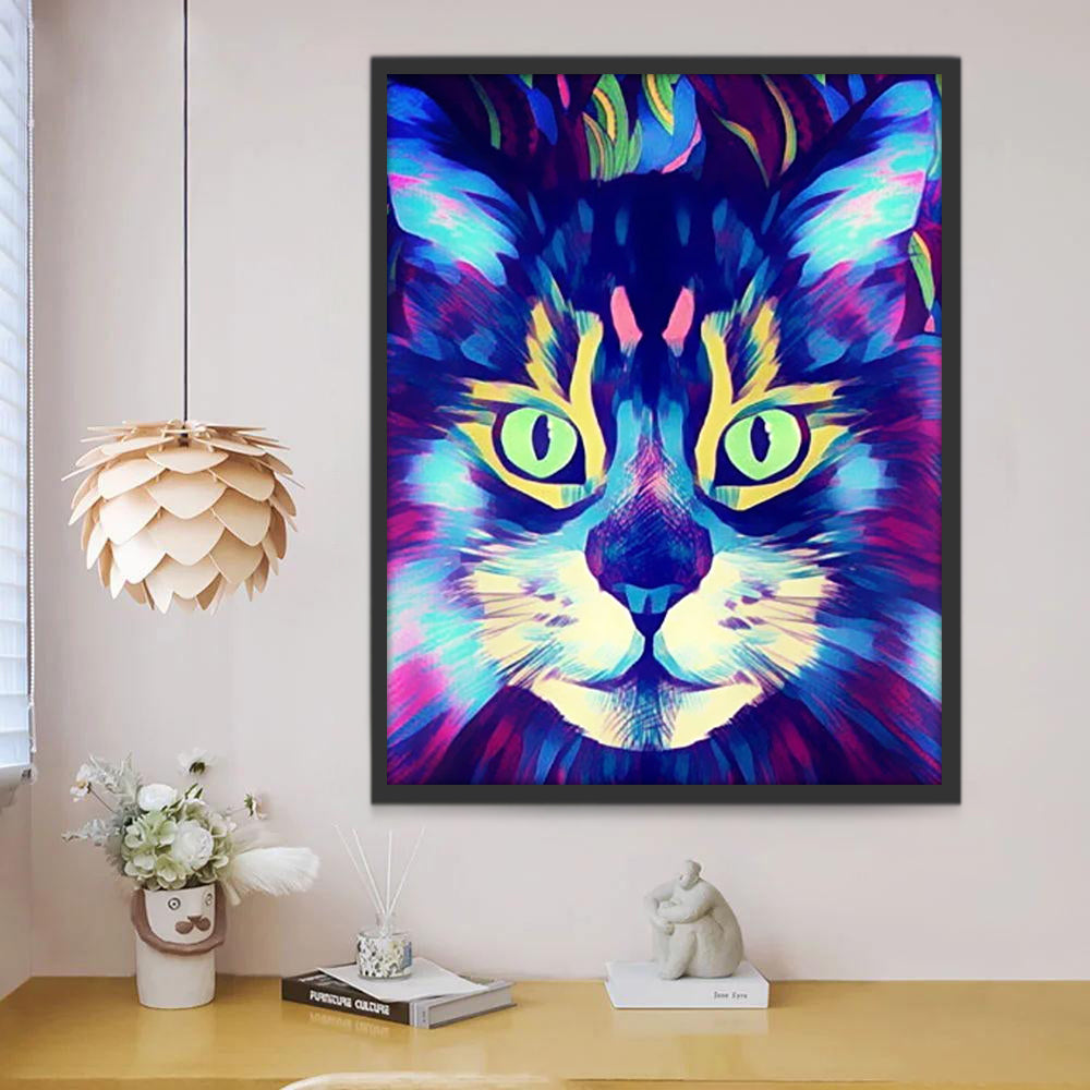 Chat à Poil Long Tigré Peinture par Numéros
