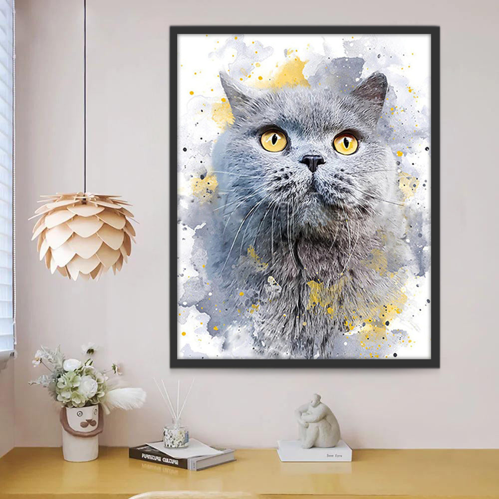 Chat British Shorthair Peinture par Numéros