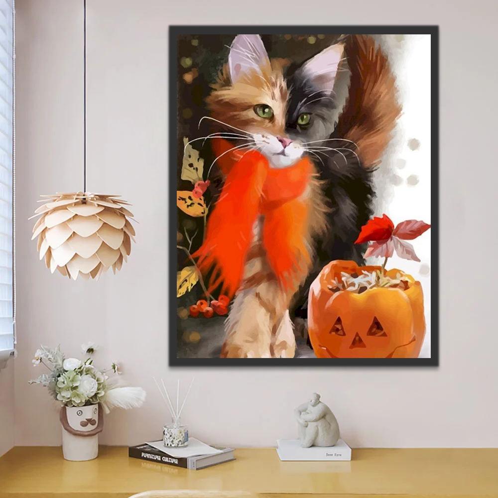 Chat d'Halloween Peinture par Numéros