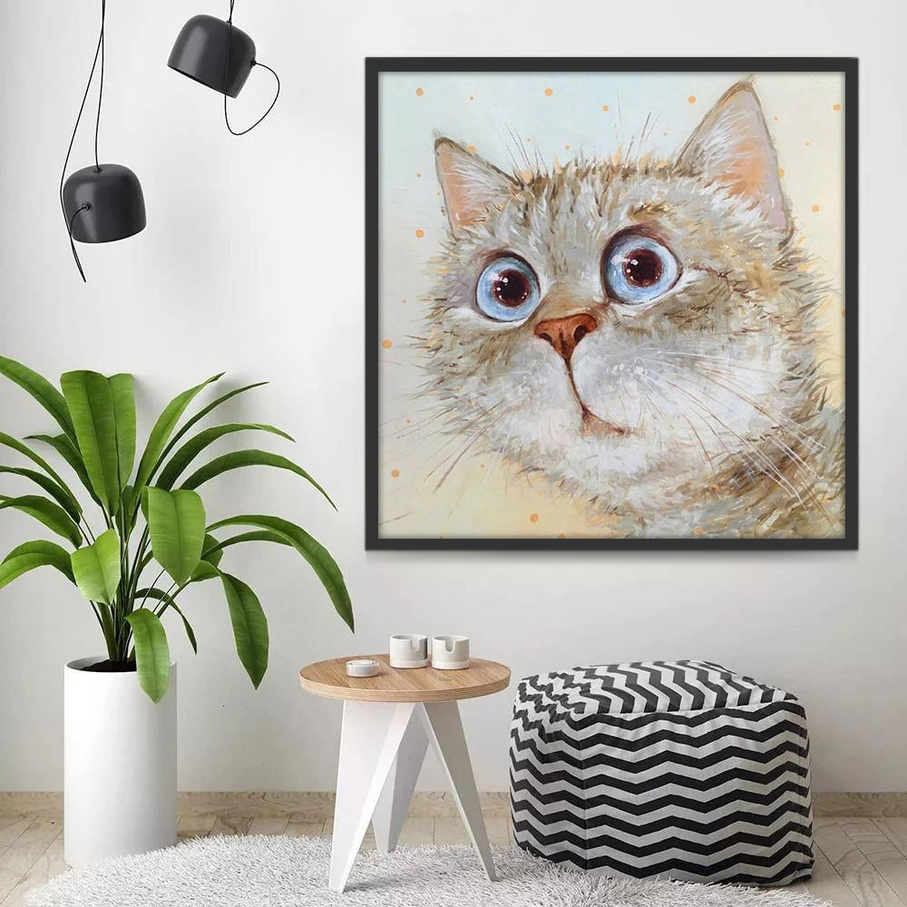 Chat Drôle Peinture par Numéros