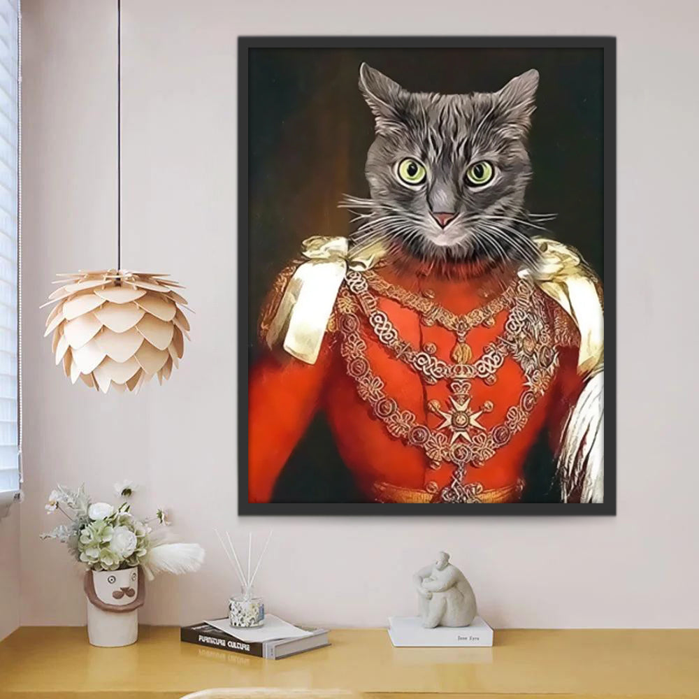 Chat Gris Noble Peinture par Numéros