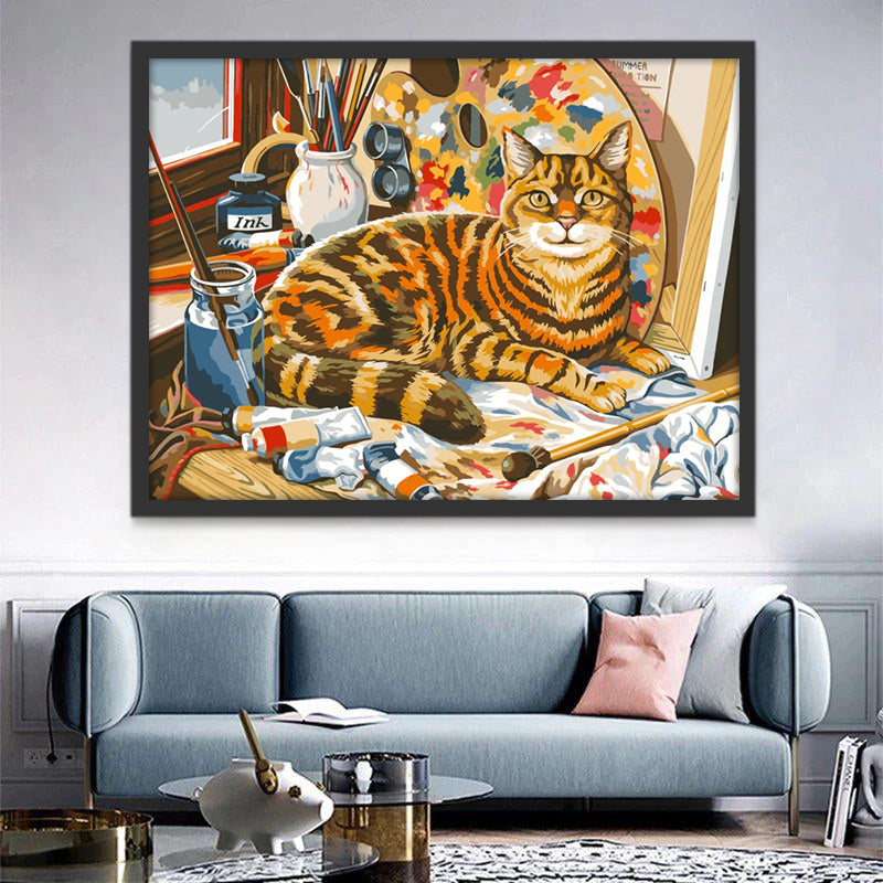 Chat-Léopard Peintre Peinture par Numéros