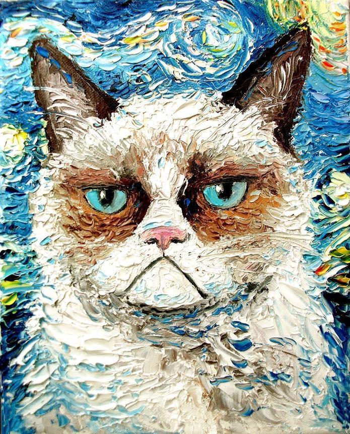 Chat Malheureux Peinture par Numéros
