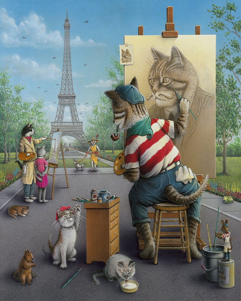 Chat Peintre de Paris Peinture par Numéros
