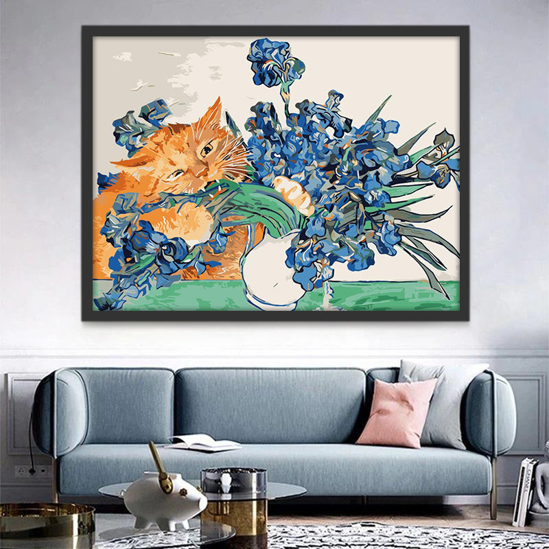 Chat Roux Coquin Peinture par Numéros
