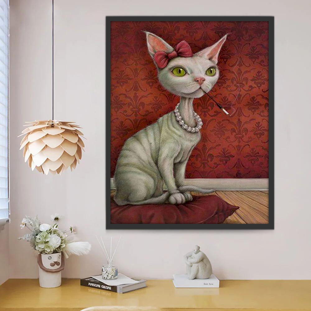 Chat Sphynx Elégant Peinture par Numéros