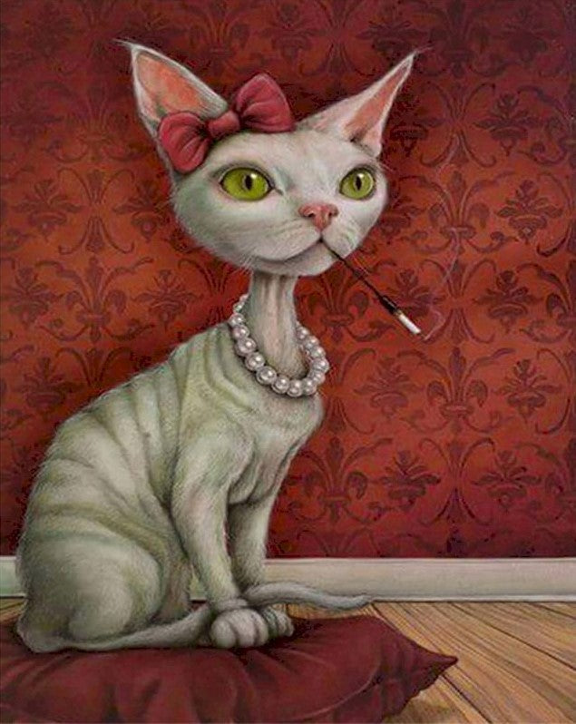 Chat Sphynx Elégant Peinture par Numéros