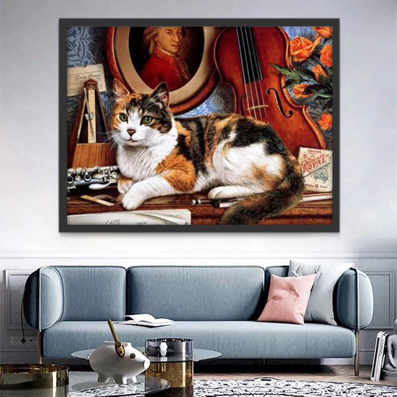 Chat Tricolore Peinture par Numéros