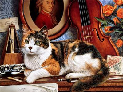 Chat Tricolore Peinture par Numéros