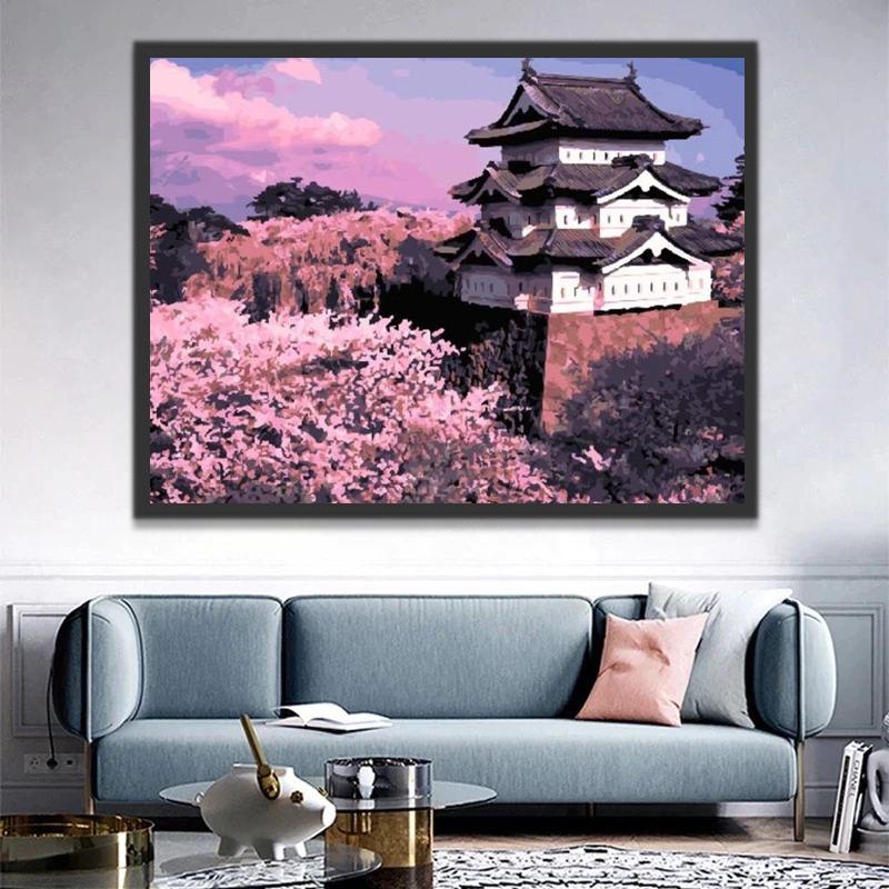 Château de Hirosaki Peinture par Numéros
