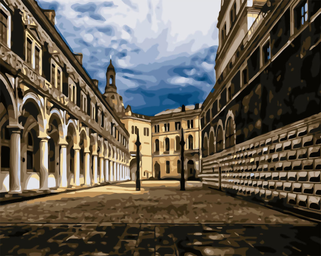 Château de la Résidence de Dresde Peinture par Numéros