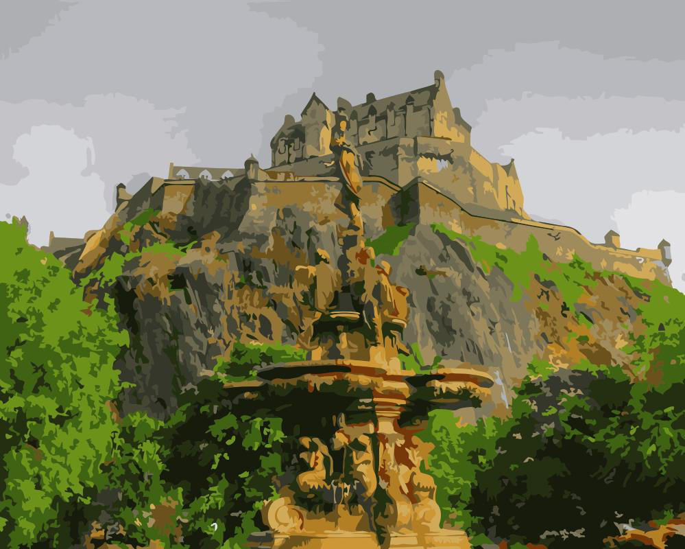 Château d'Édimbourg Peinture par Numéros