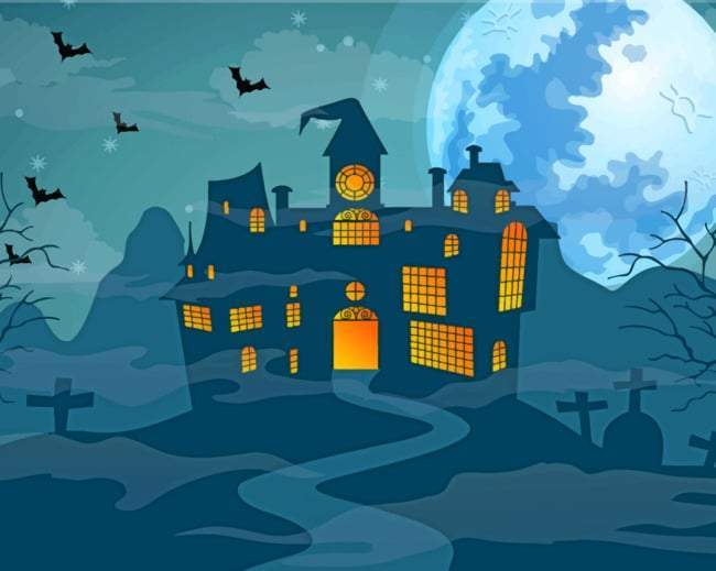 Château d'Halloween Peinture par Numéros