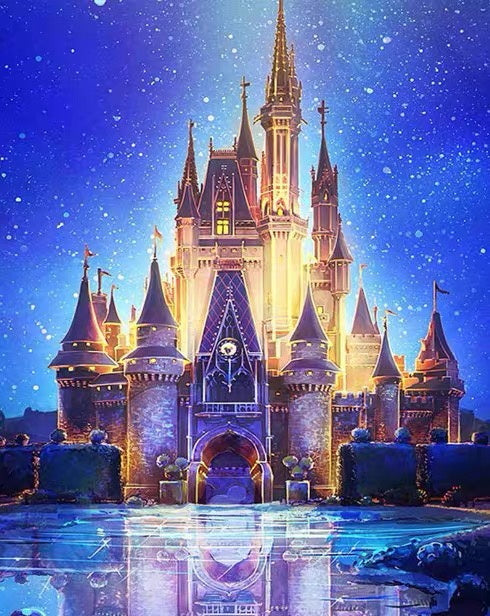 Château Fantastique Peinture par Numéros