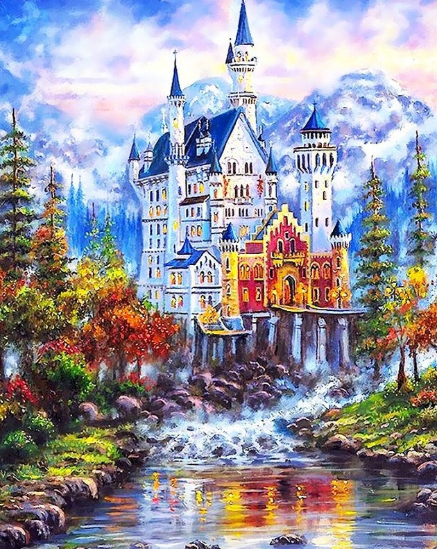 Château Féérique Peinture par Numéros