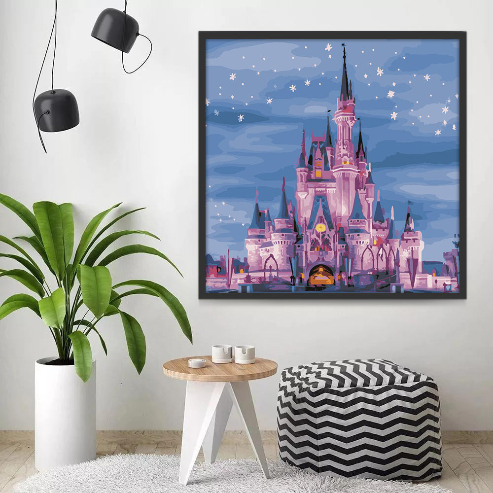 Château Rose Peinture par Numéros