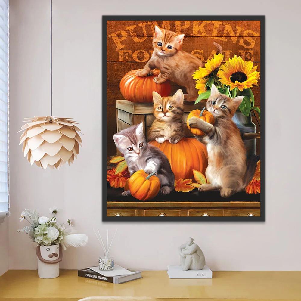 Chatons d'Halloween Peinture par Numéros