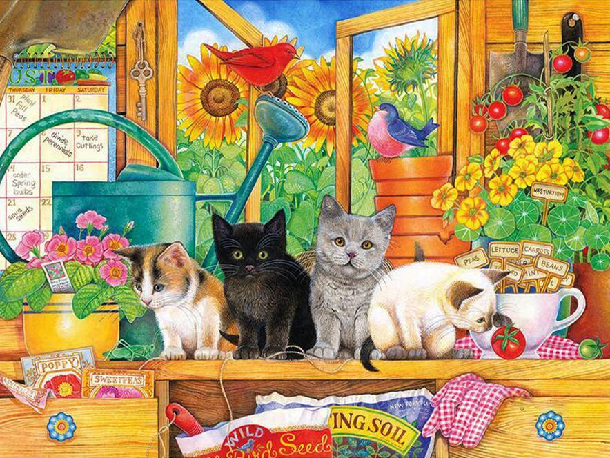 Chatons sur le Table Peinture par Numéros