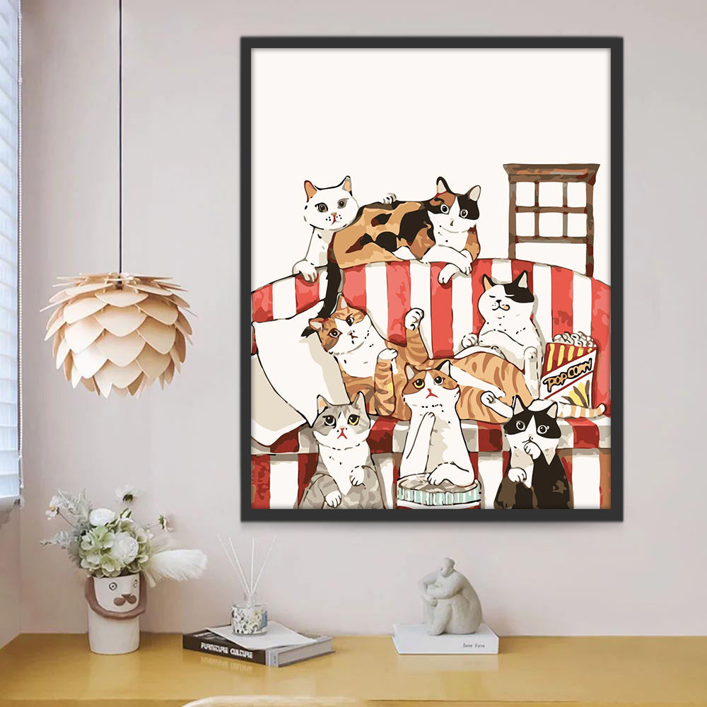 Chats de l'Après-Midi Peinture par Numéros