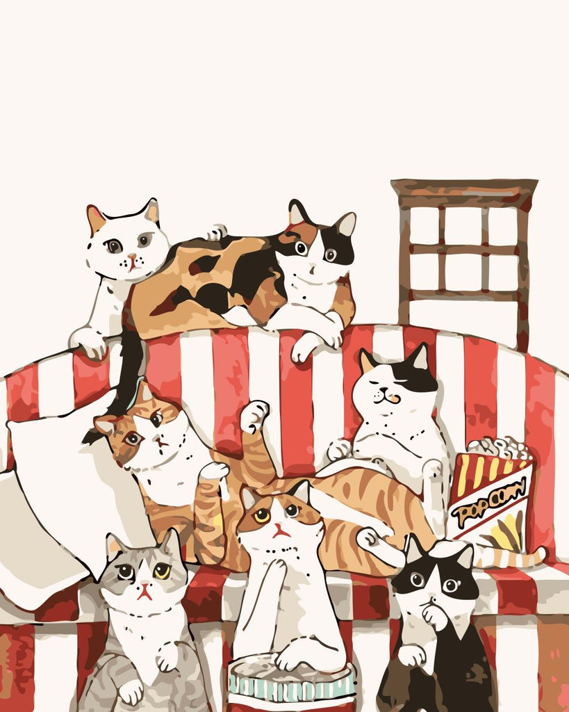 Chats de l'Après-Midi Peinture par Numéros