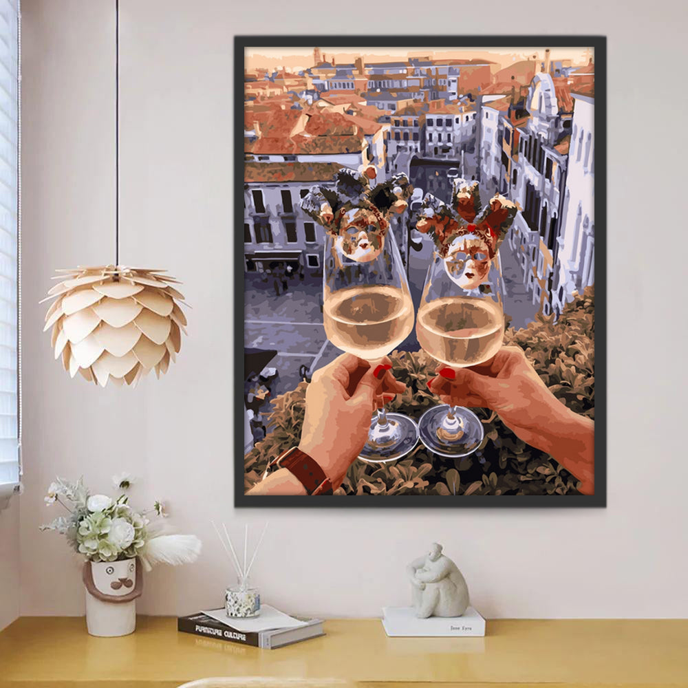 Cheers sur le Toit Peinture par Numéros