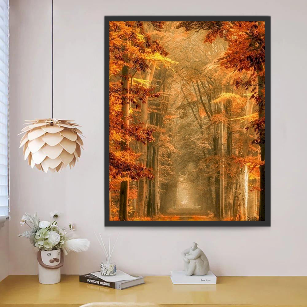 Chemin avec l'Automne Peinture par Numéros