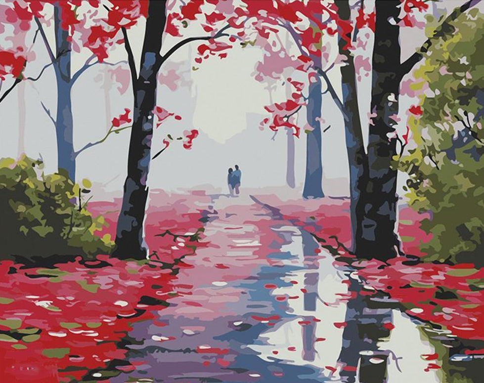 Chemin Forestier Peinture par Numéros