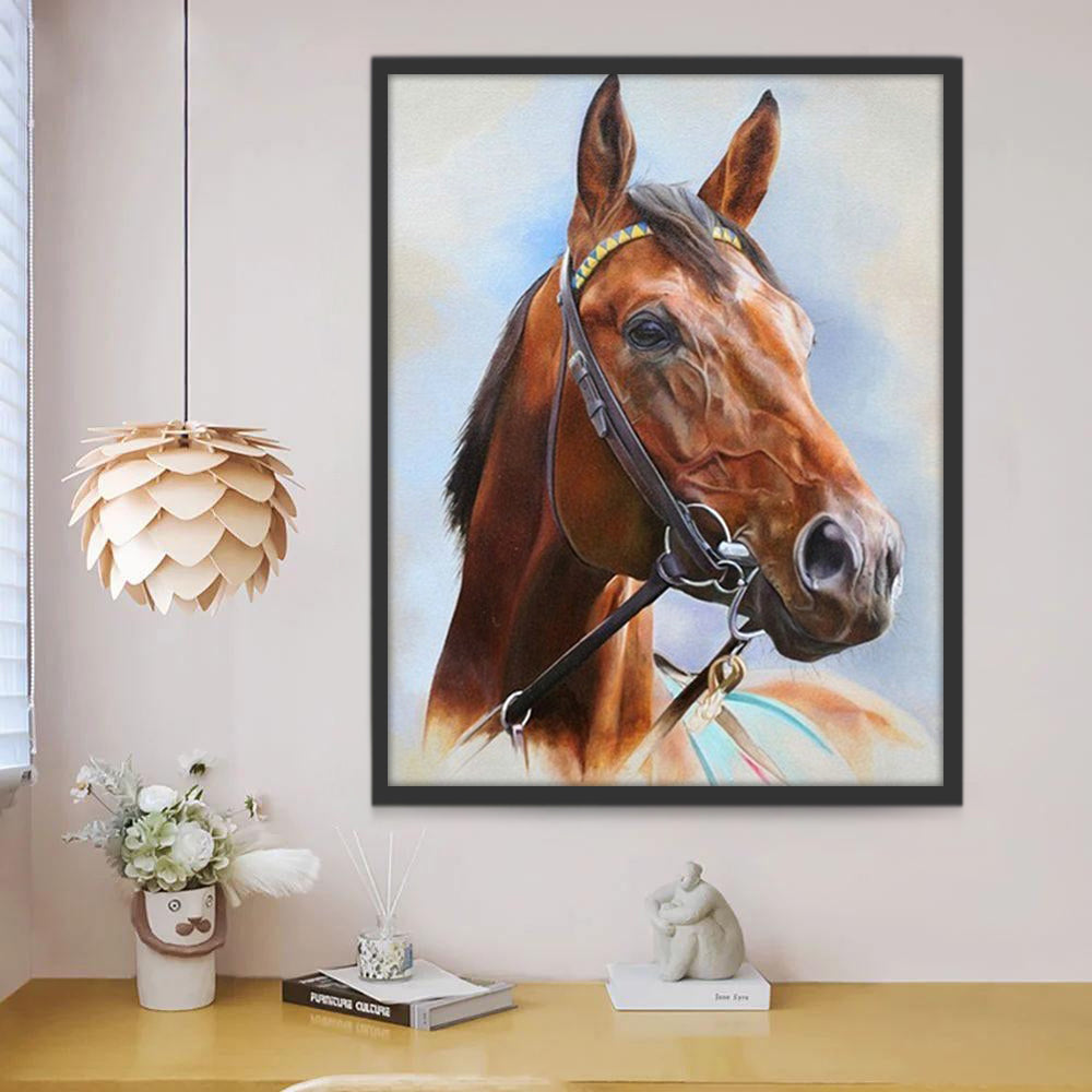 Cheval Brun Maigre Peinture par Numéros