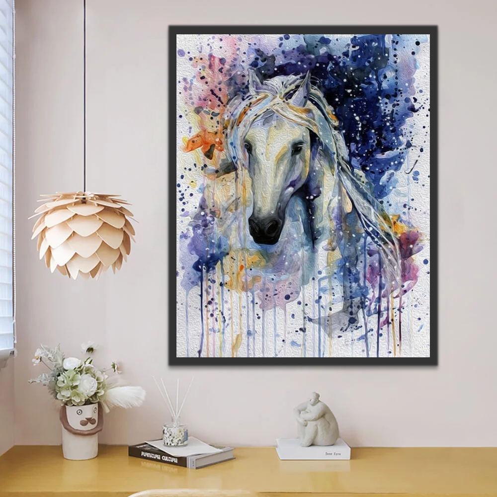 Cheval Coloré Peinture par Numéros