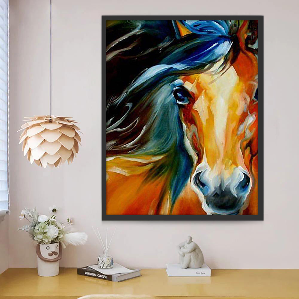Cheval Dessiné Peinture par Numéros