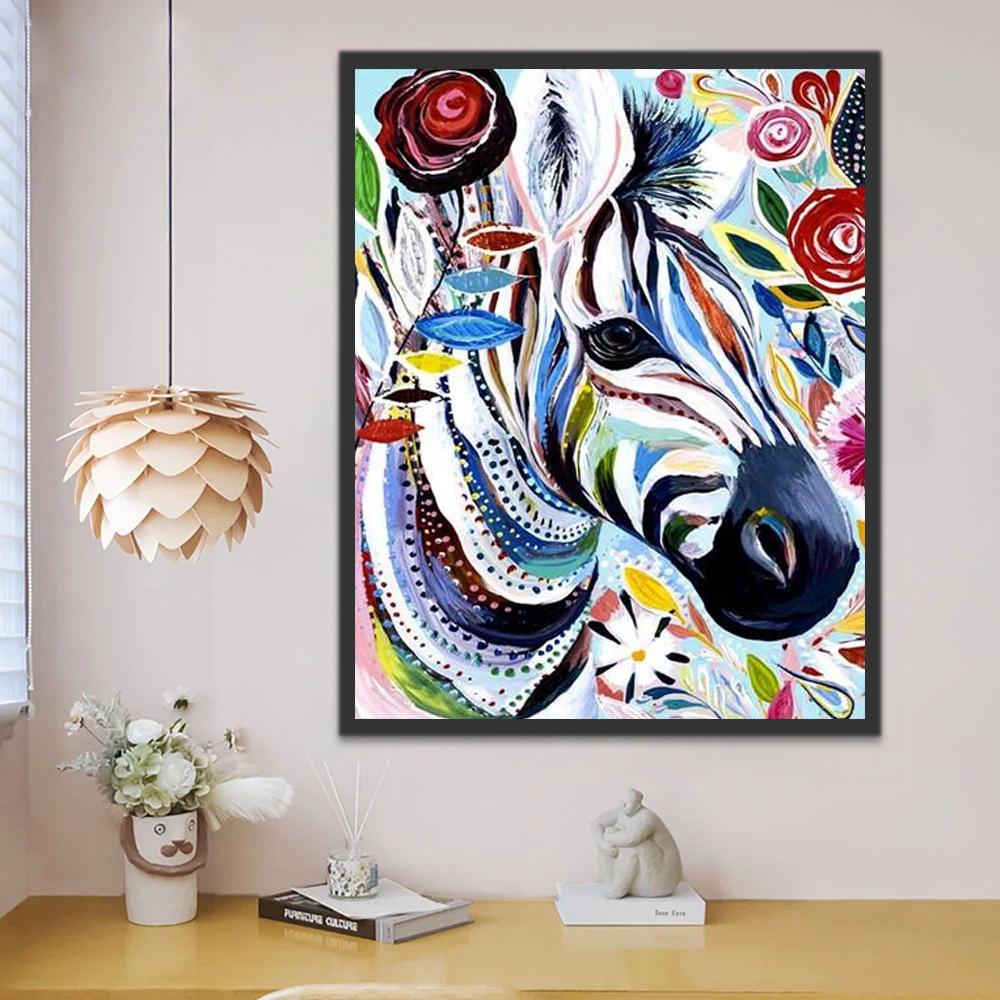 Cheval Fleuri Peinture par Numéros