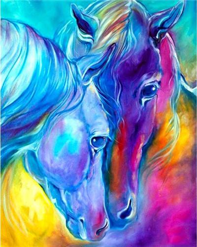 Chevaux Cyberpunk Peinture par Numéros