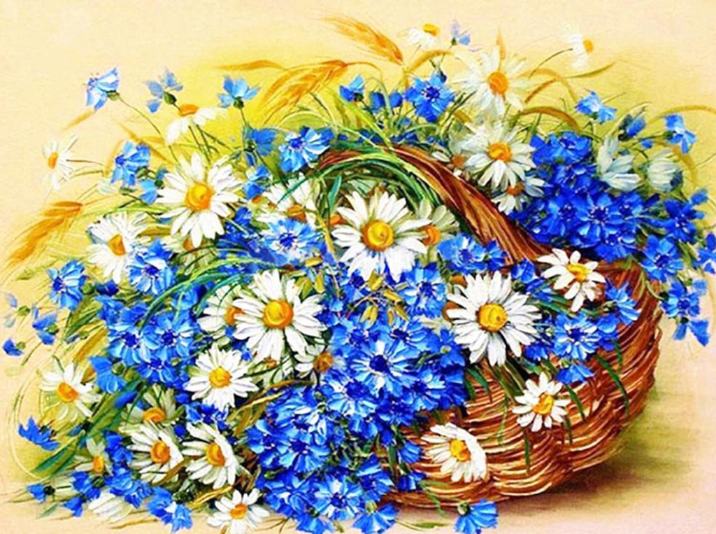 Chrysanthèmes dans le Panier Peinture par Numéros